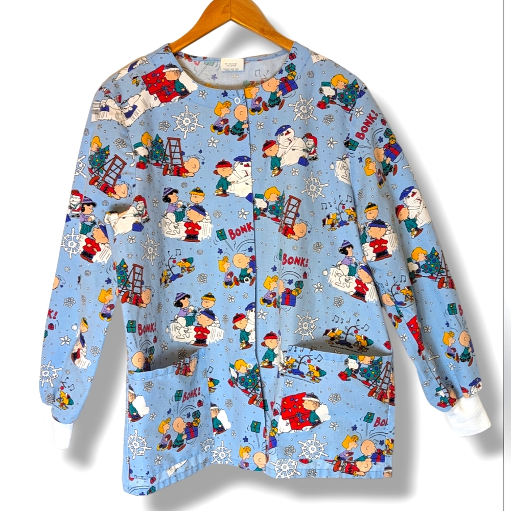 Peanuts Charlie Brown Christmas Scrub/Pajama Top
